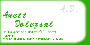 anett dolezsal business card